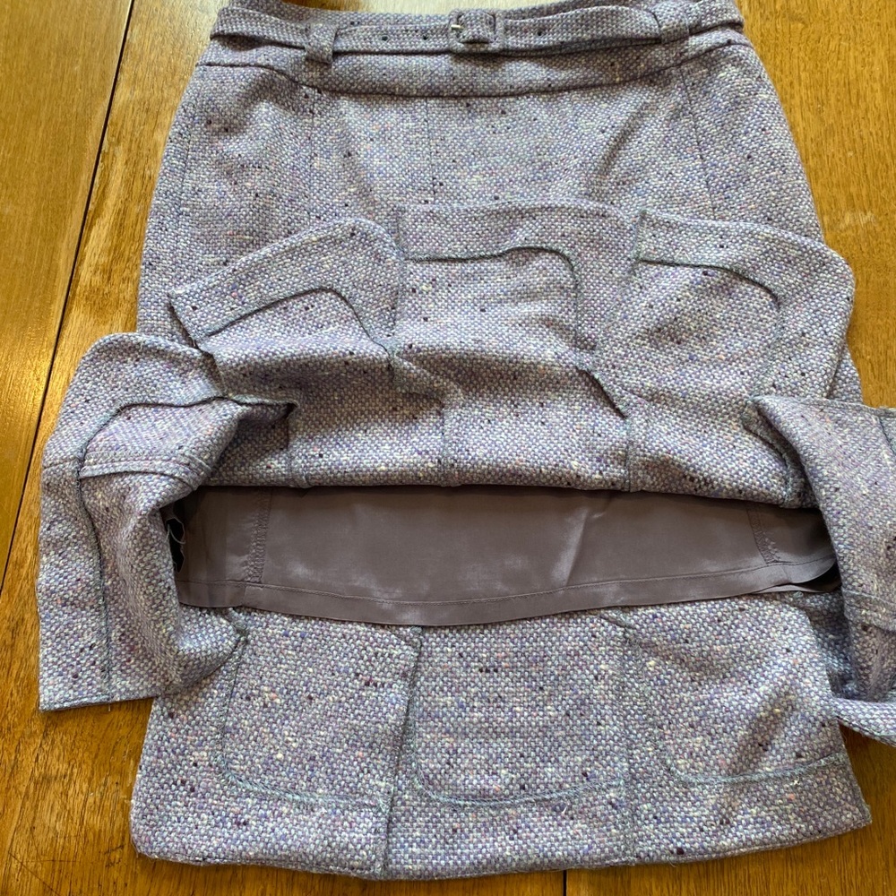Ann Taylor purple tweed tulip pencil skirt - Picture 5 of 5